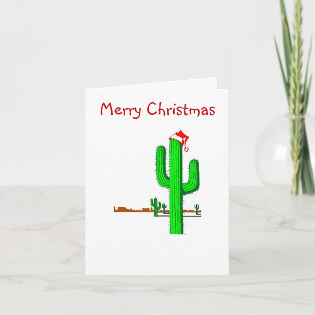 Cartão De Festividades Cactus Christmas Tree - Note Card (Frente)