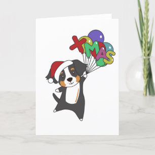 Cartão De Festividades Cães Berneses Feliz Natal Alegre Natal