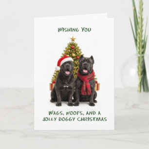 Cartão De Festividades Cães Cane Corso Natal