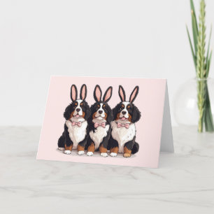 Cartão De Festividades Cães de Montanha Bernese páscoas
