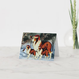 Cartão De Festividades Cães do Papai Noel