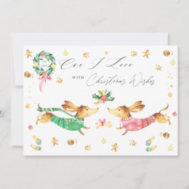 Cartão De Festividades Cães Felizes E Bonitos Dachshund Para Aqueles Que