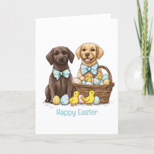 Cartão De Festividades Cães felzs pascoa Labrador Retriever