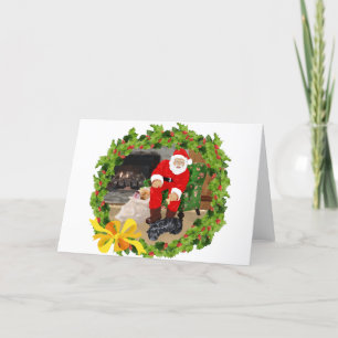 Cartão De Festividades Cães Scottie no Natal