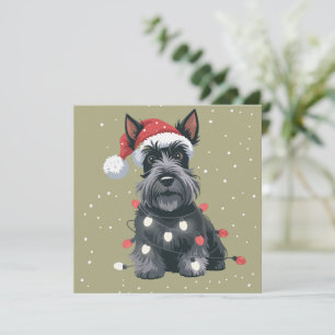 Cartão De Festividades Cães Scottie Terrier Escocês Natal Mãe de Cachorro