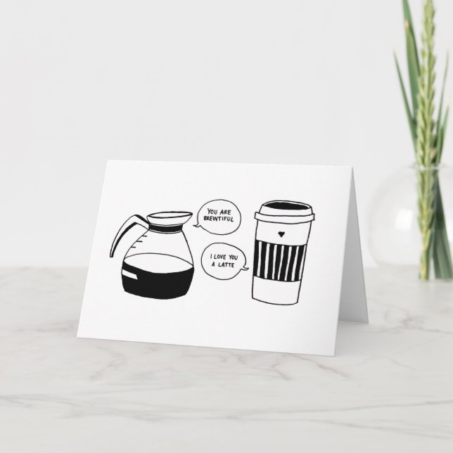 Cartão De Festividades Café Latino Dia de os namorados Amor (Frente)