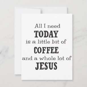 Cartão De Festividades café postal e Jesus