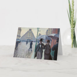 Cartão De Festividades Caillebotte - Feliz Ano Novo / Paris; Dia Chuvoso