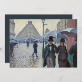 Cartão De Festividades Caillebotte - Feliz ano novo / Paris; Rainy Day