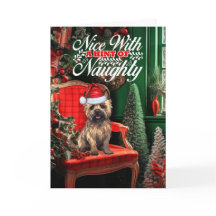 Cairn Terrier Christmas Dog Nice a Naughn