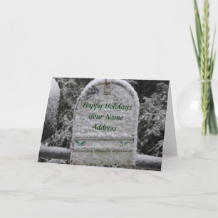 Cartão De Festividades Caixa de Correio Snowy