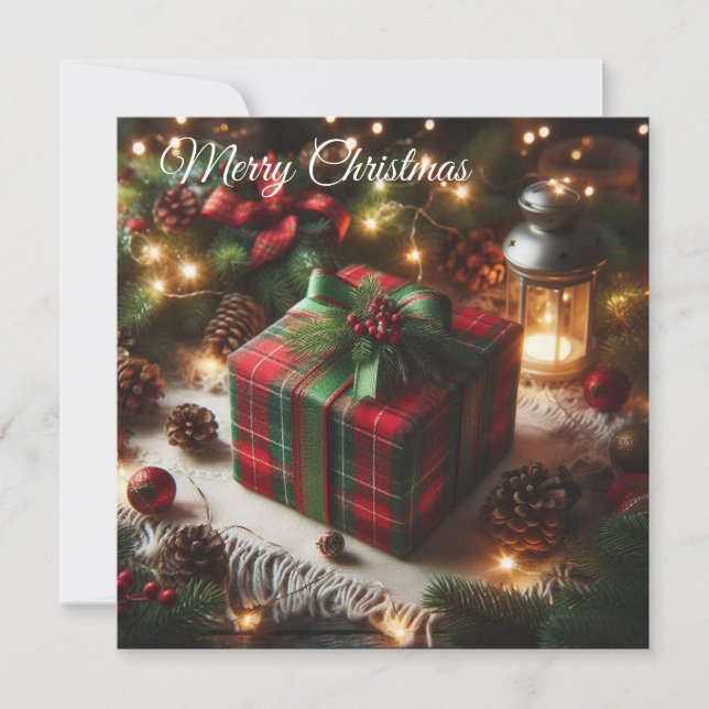 Cartão De Festividades Caixa de Natal (Frente)