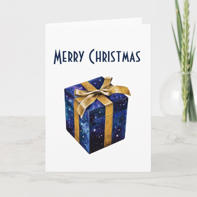 Cartão De Festividades Caixa de Natal feliz (Frente)