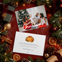 Caixa de Presente de Natal de Gato Laranja Foto Ac