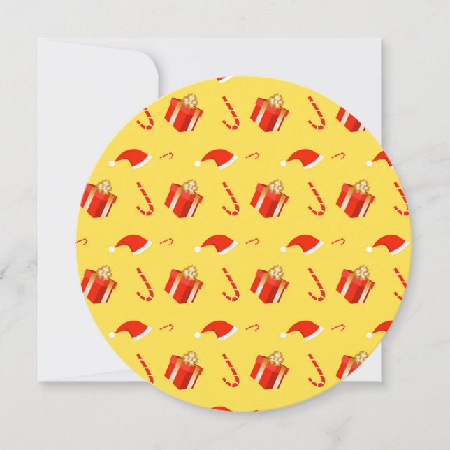 Cartão De Festividades Caixa de presentes de Natal Cana de chocolate (Frente)