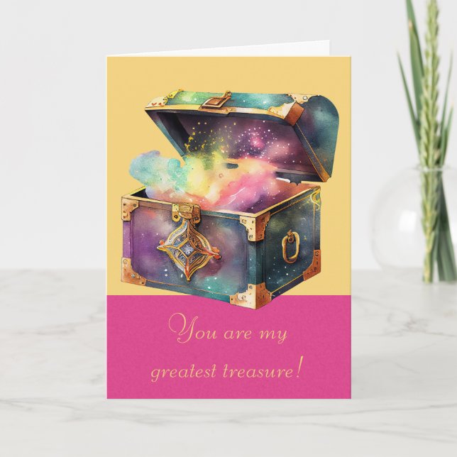 Cartão De Festividades Caixa Mágica dos Momentos Preciosos (Frente)