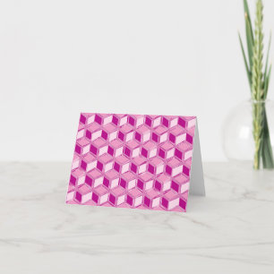 Cartão De Festividades Caixas 3d cromo - cor-de-rosa fuchsia