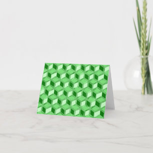 Cartão De Festividades Caixas 3d cromo - esmeraldo verde