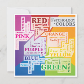 Cartão De Festividades Caixas de Ilustração de Nuvem de Psicologia de Cor