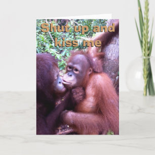 Cartão De Festividades Cale-se e beije-me Namorados