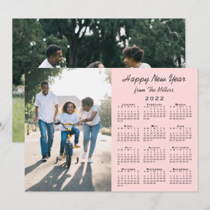 Cartão De Festividades Calendário 2022 Feliz ano novo de Foto Moderno Co