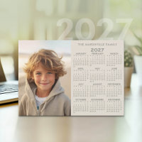 Calendário 2027 - Visão Anual Moderna com Foto