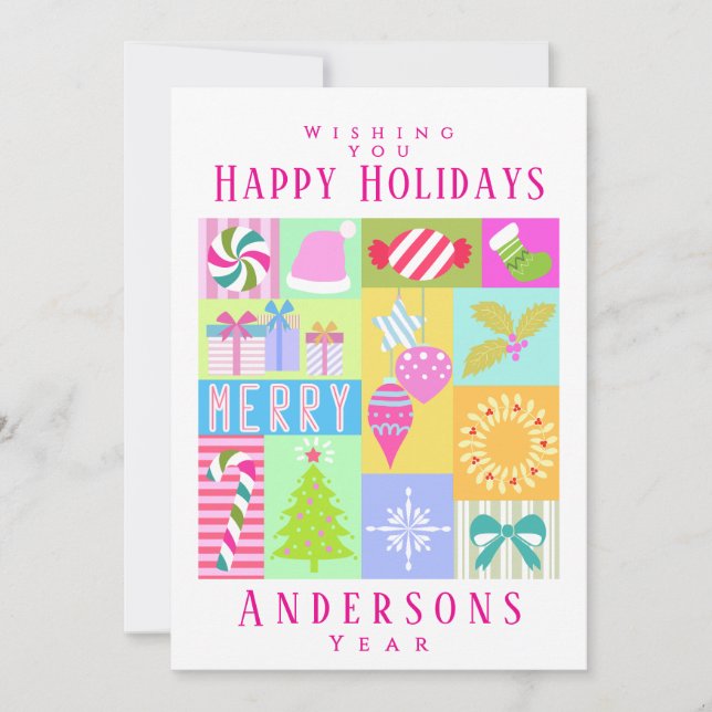 Cartão De Festividades Calendário Antecipado de Natal (Frente)