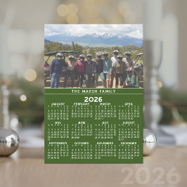 Cartão De Festividades Calendário com Foto - Vista do Ano Completo