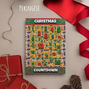 Cartão De Festividades Calendário de Advento de Natal com Contagem Regres