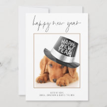 Calendário de Ano Novo Feliz 2026 com Foto de Pet