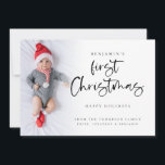 Cartão De Festividades Calendário de Foto de Natal 2026 do Baby First Chr<br><div class="desc">Calendário de Foto de Natal 2026 do Bebê. Disponível digitalmente e impresso. É bom celebrar o primeiro Natal do seu bebê. É fácil personalizar um roteiro lúdico para o Primeiro Natal e o resto do texto. Substitua a foto da amostra pela sua. Uma camada de camada de gradiente está sobre...</div>