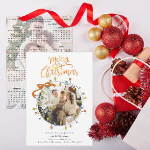 Cartão De Festividades Calendário de Luzes de Natal de 2 Fotos Caprichosa