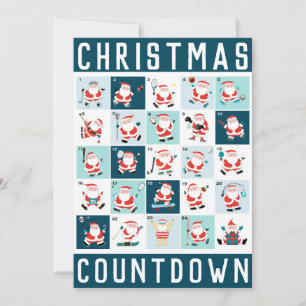 Cartão De Festividades Calendário do Advento Contagem Regressiva de Espor