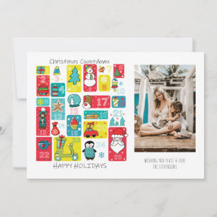 Cartão De Festividades Calendário do Advento Foto de Natal