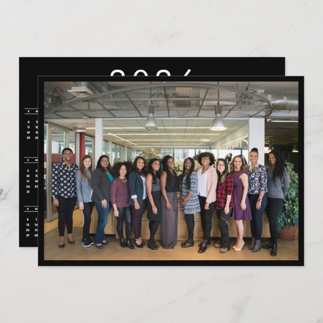 Cartão De Festividades Calendário do Calendário de 2026 Anos com Foto Per (Frente/Verso)