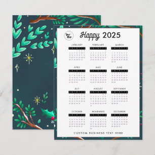 Cartão De Festividades Calendário do Logotipo Comercial 2023 Empresa Fest