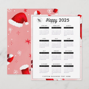 Cartão De Festividades Calendário do logotipo comercial 2025 Empresa Fest