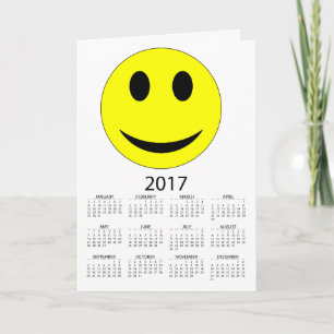 Cartão De Festividades Calendário engraçado do Feliz ano novo 2017