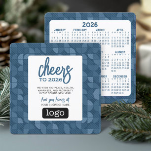 Cartão De Festividades Calendário, Logotipo - Saudação Azul aos Negócios