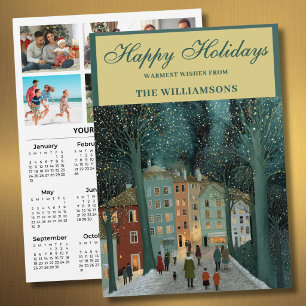 Cartão De Festividades Calendário Personalizado de 6 Fotos Festivas de 20