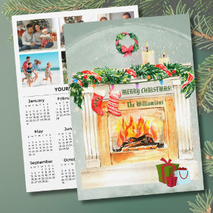 Cartão De Festividades Calendário Personalizado de Fotos Festivas de 2027