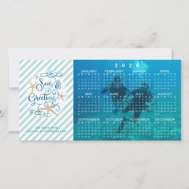 Cartão De Festividades Calendário Tropical Business 2026 Cumprimentos e S (Frente)