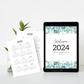 Cartão De Festividades Calendários anuais de 2024