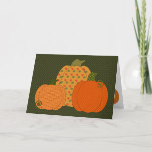Cartão De Festividades Calico Pumpkin Trio Card