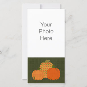 Cartão De Festividades Calico Pumpkin Trio Photo Card