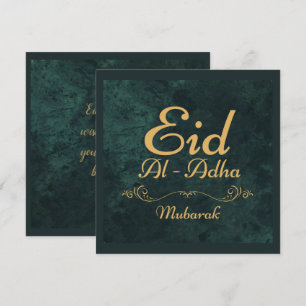 Cartão De Festividades Caligrafia Dourada Eid Al-Adha Mubarak 2025