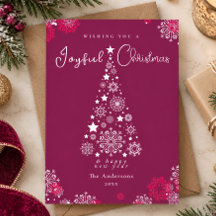 Caligrafia Elegante Feliz Natal Magenta
