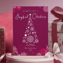 Caligrafia elegante Magenta Natal Feliz