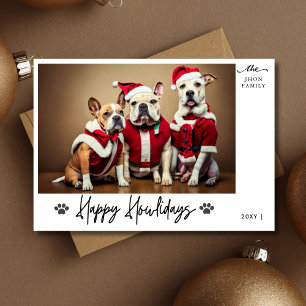 Cartão De Festividades Caligrafia Feliz Como-lidays Foto Engraçada de Cac