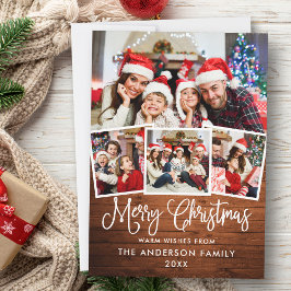 Cartão De Festividades Caligrafia Moderna Madeira de Natal 4 Foto